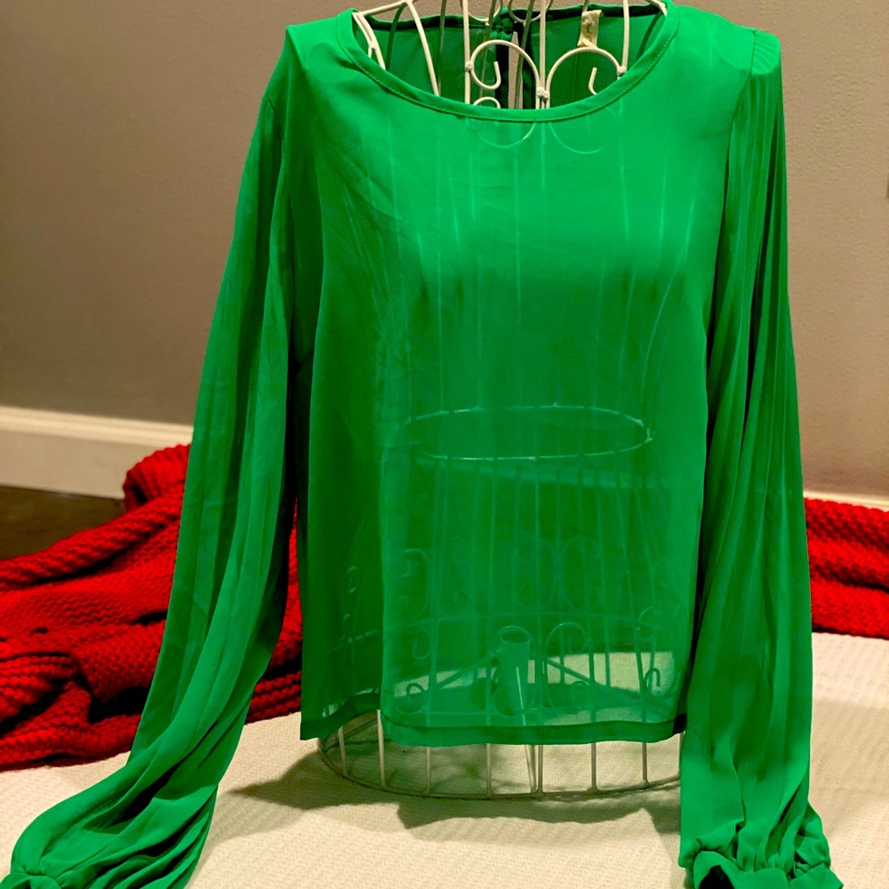 Chiffon Green Top